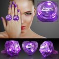 5 Day Imprinted Huge Purple Gem Assorted Style Lighted Rings